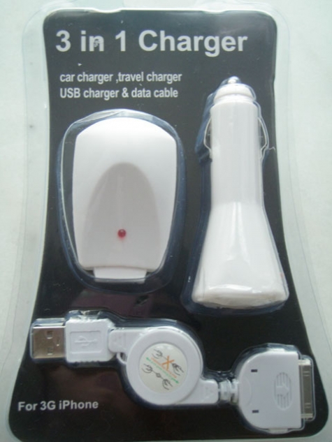 Chargeur pour iPhone 3G- 3 en 1