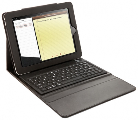 iPad&iPad2 leather sleeve with built-in wireless bluetooth keyboard
